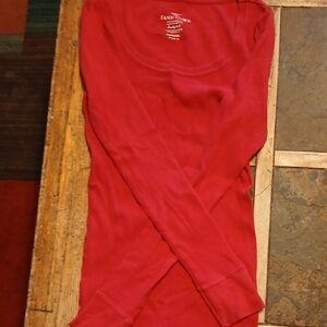 Faded Glory Women's Red Long Sleeve Tee